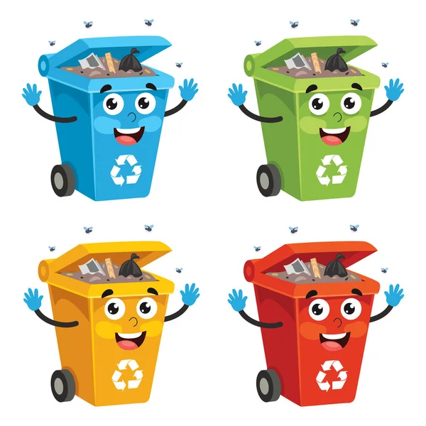 Vectorillustratie Van Recycling Bin — Stockvector