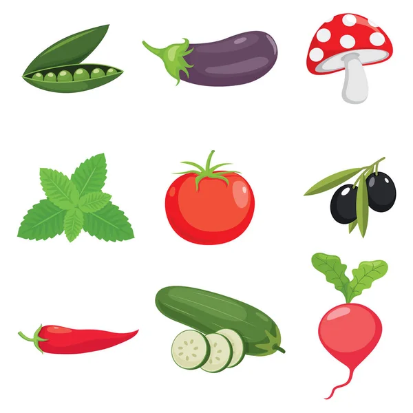 Векторная Иллюстрация Овощей — стоковый вектор