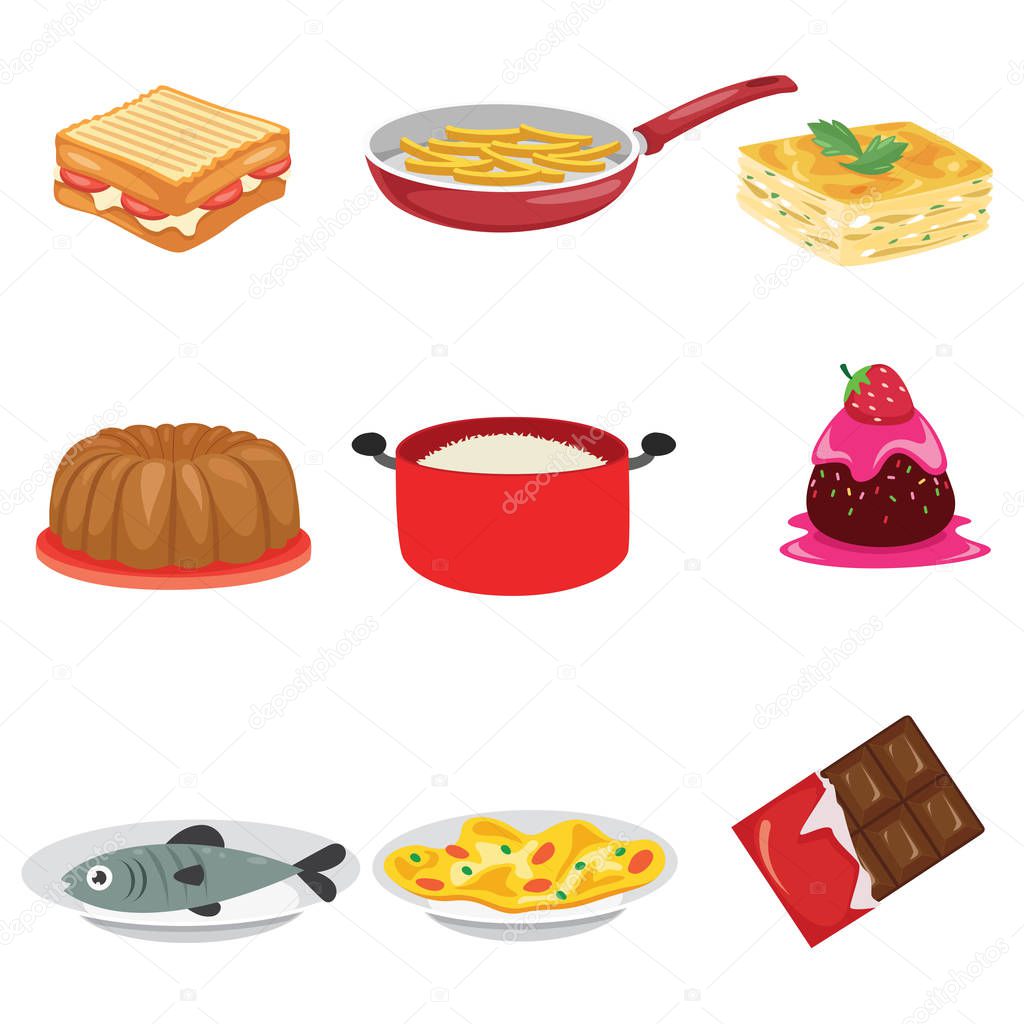 Vector Illustration Of Food