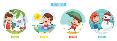 Vector Illustration Of Seasons