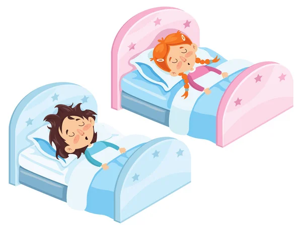 Ilustracja Wektorowa Dziecko Śpiące — Wektor stockowy