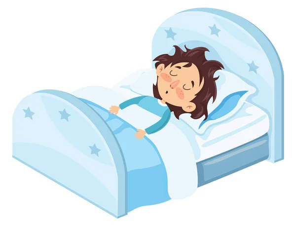 Vector Illustration Kid Sleeping — Stock Vector