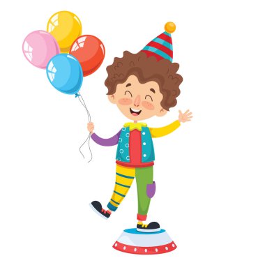 vectorillustratie van grappige clown