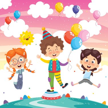 vectorillustratie van grappige clown