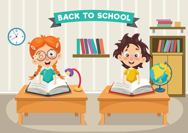 Векторная иллюстрация студентов
