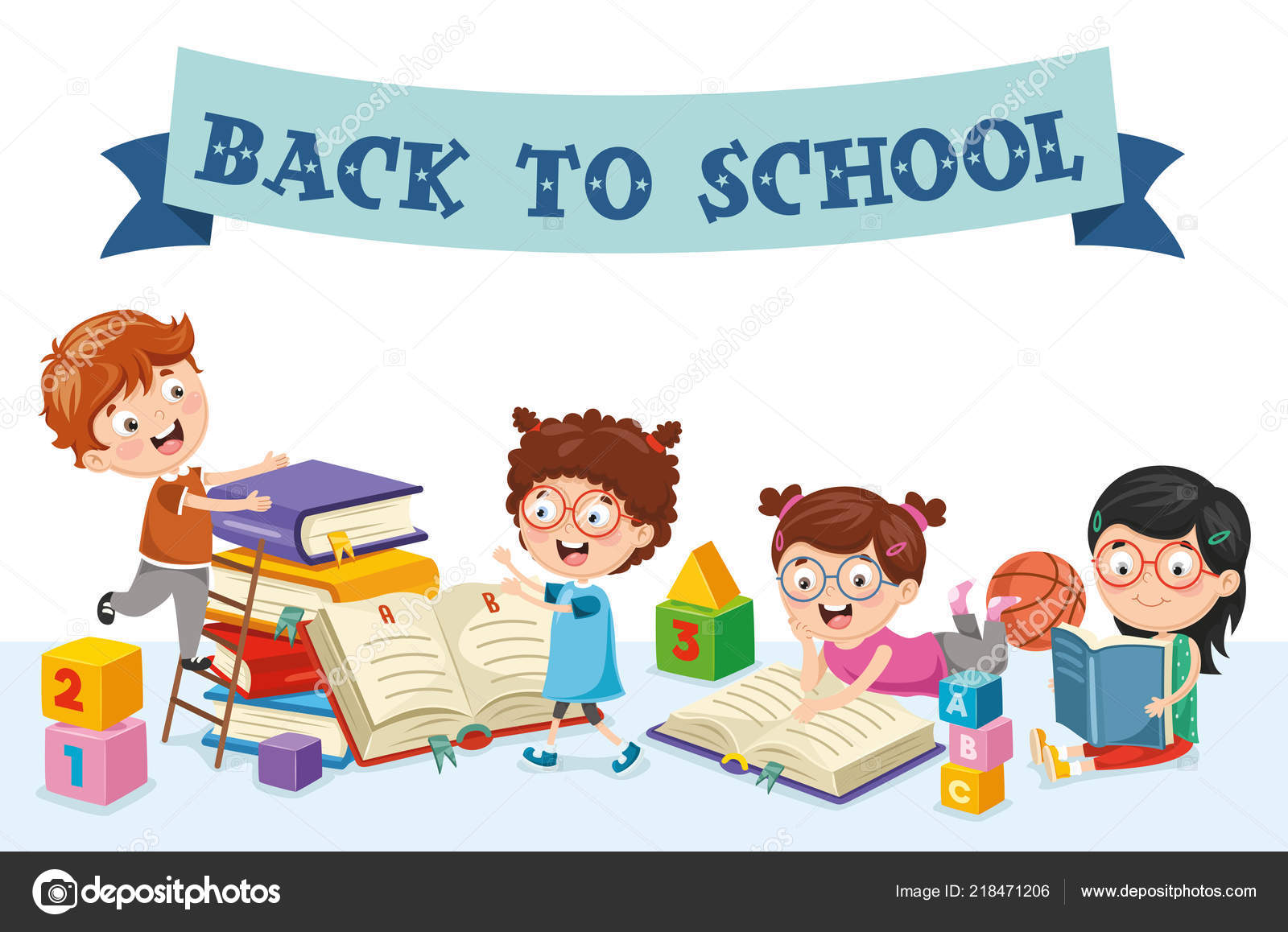 children school vector