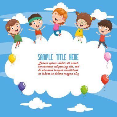 Mutlu çocukların vektör çizimi