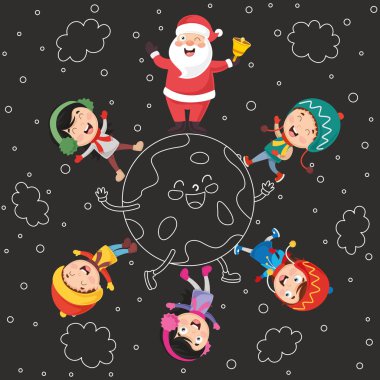 Noelin vektör illüstrasyonu