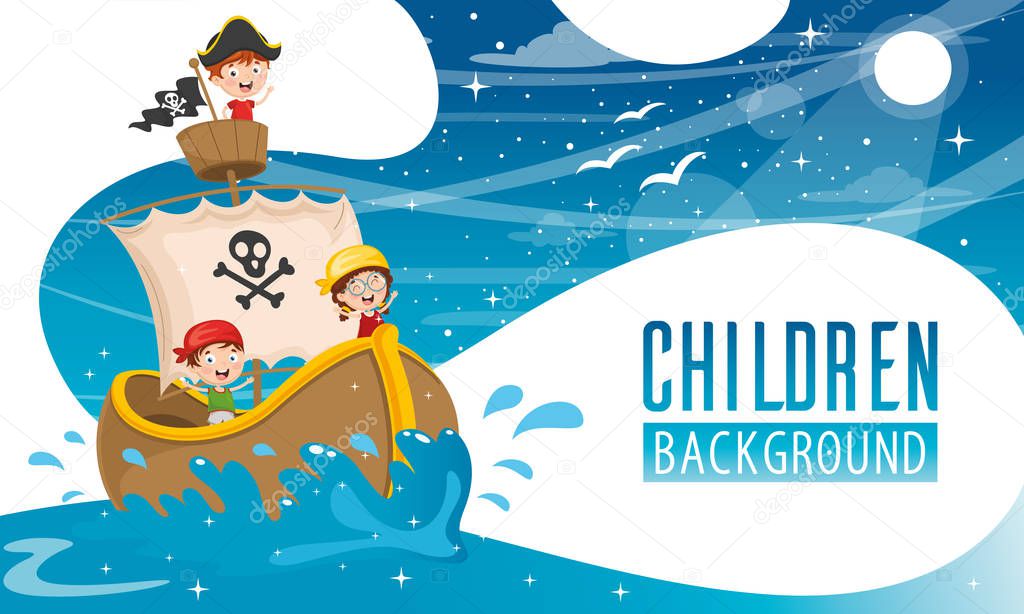 Vector Illustration Of Children Background