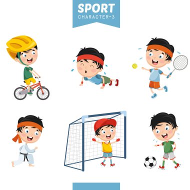 Spor karakter vektör çizim
