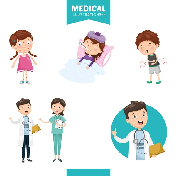 Ilustración Vectorial Médico — Vector de stock