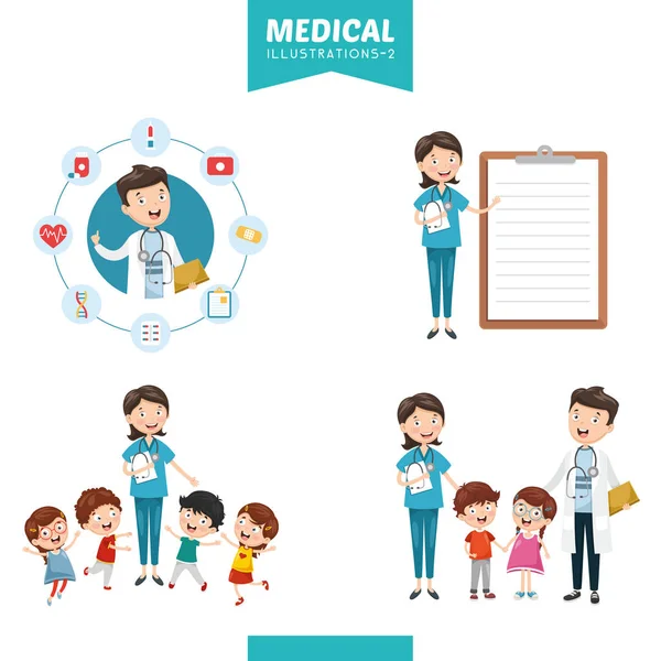 Illustrazione Vettoriale Del Medico — Vettoriale Stock