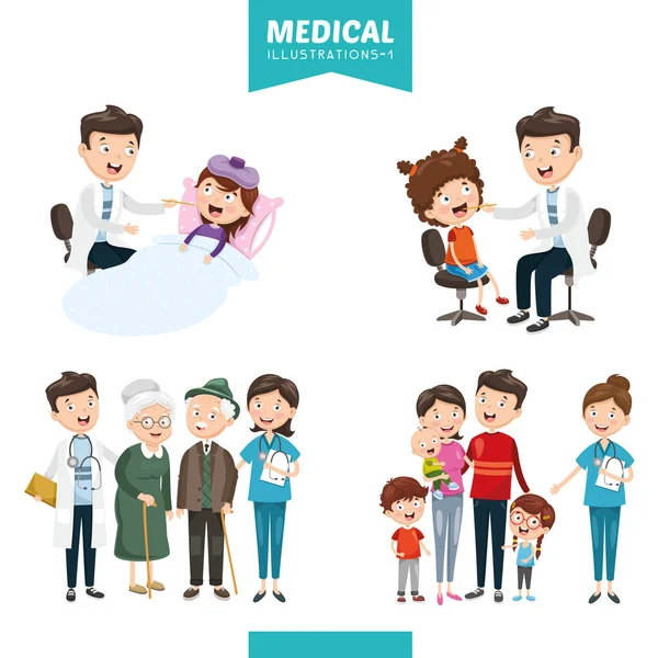 Ilustración Vectorial Médico — Vector de stock