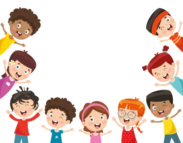 Mutlu çocukların vektör çizimi