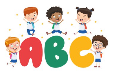 Vektör çizim karikatür harfler