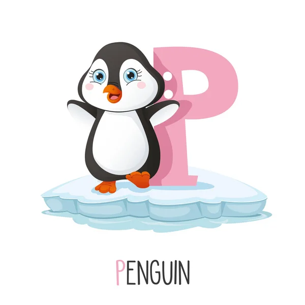 Векторна Ілюстрація Алфавітної Літери Penguin — стоковий вектор