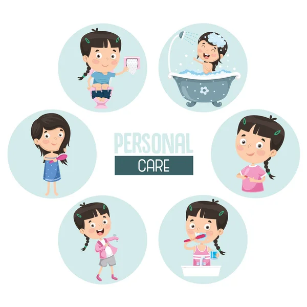 Vector Illustration Personal Care - Stok Vektor