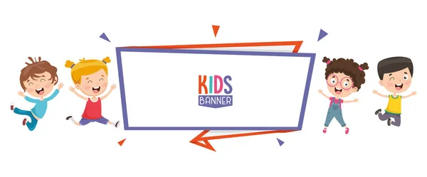 Vector Illustration Kids Banner — Stock Vector