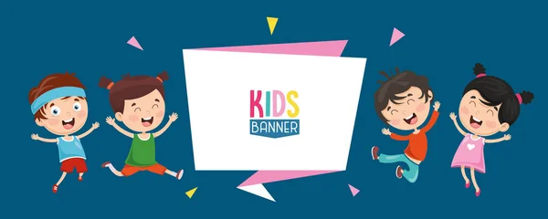 Vectorillustratie Van Kids Banner — Stockvector