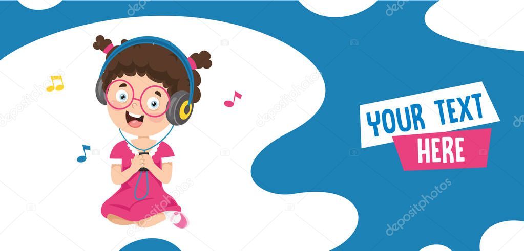 Vector Illustration Of Kids Music