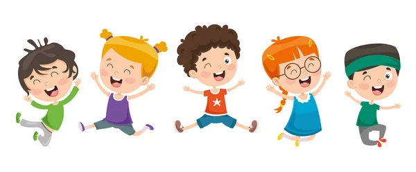 Ilustración Vectorial Niños — Vector de stock