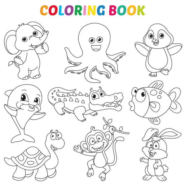 Illustration Vectorielle Page Livre Coloriage — Image vectorielle