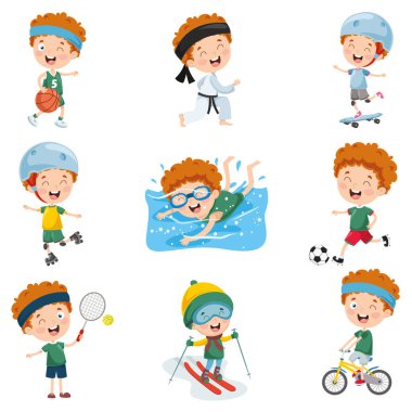 Çizgi film karakterinin vektör çizimi