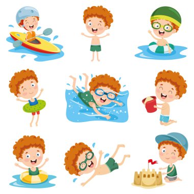 Çizgi film karakterinin vektör çizimi