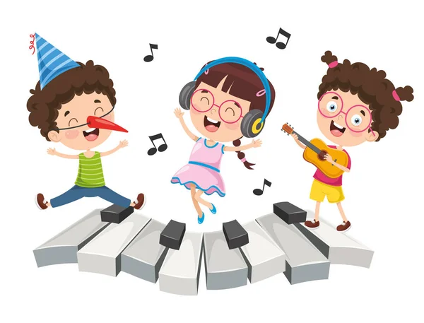 Illustration Vectorielle Musique Pour Enfants — Image vectorielle