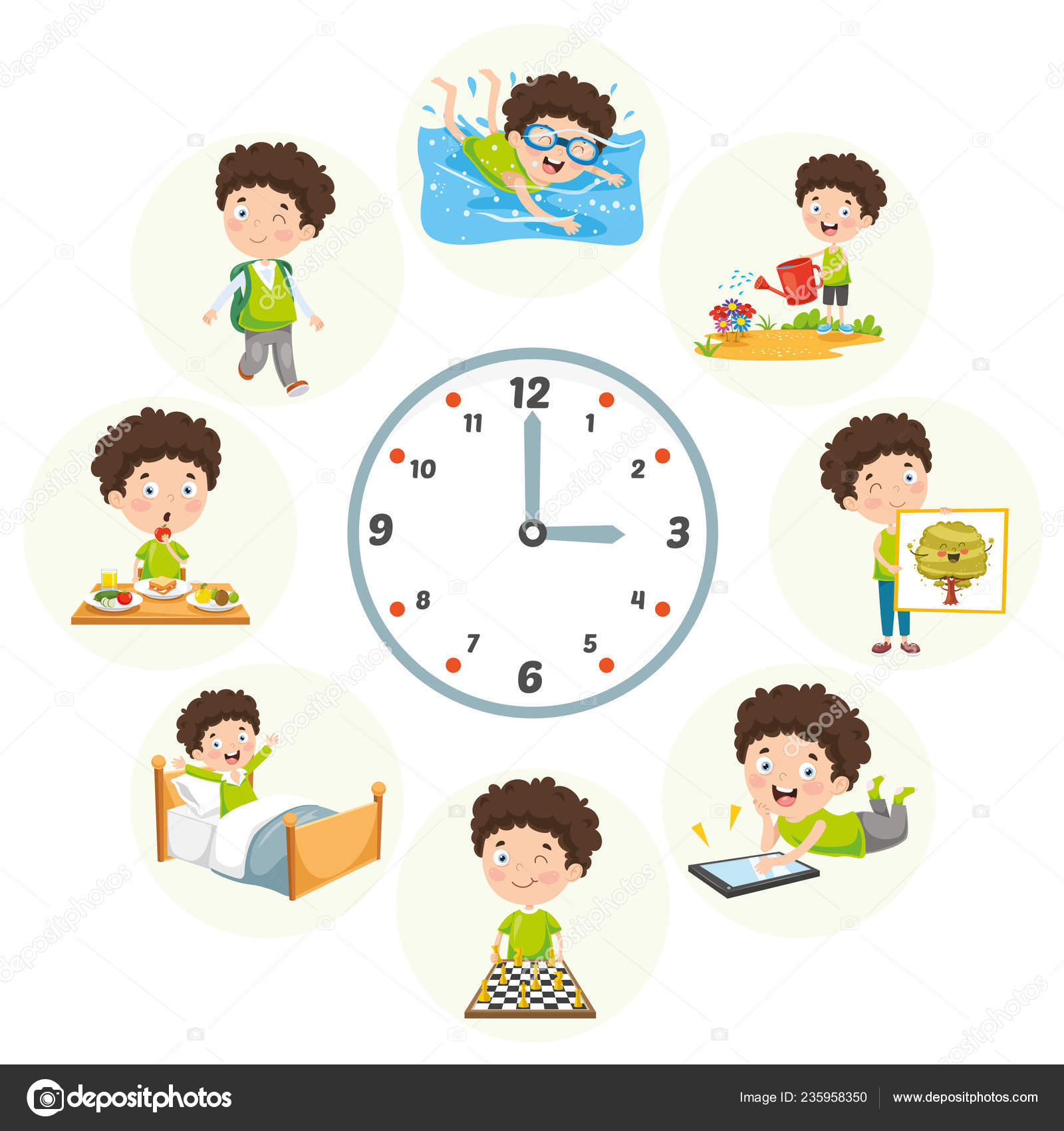 daily routine clipart pictures free