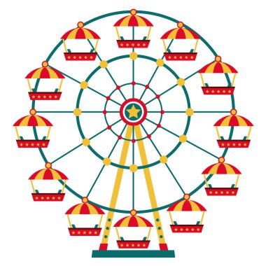 Vector Illustration Of Amusement Park clipart