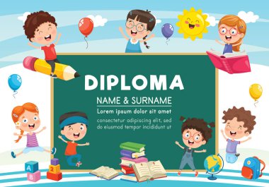 Diploma tasarım vektör çizim
