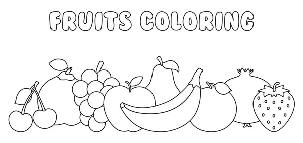 Desenho de Padrão de frutas para colorir