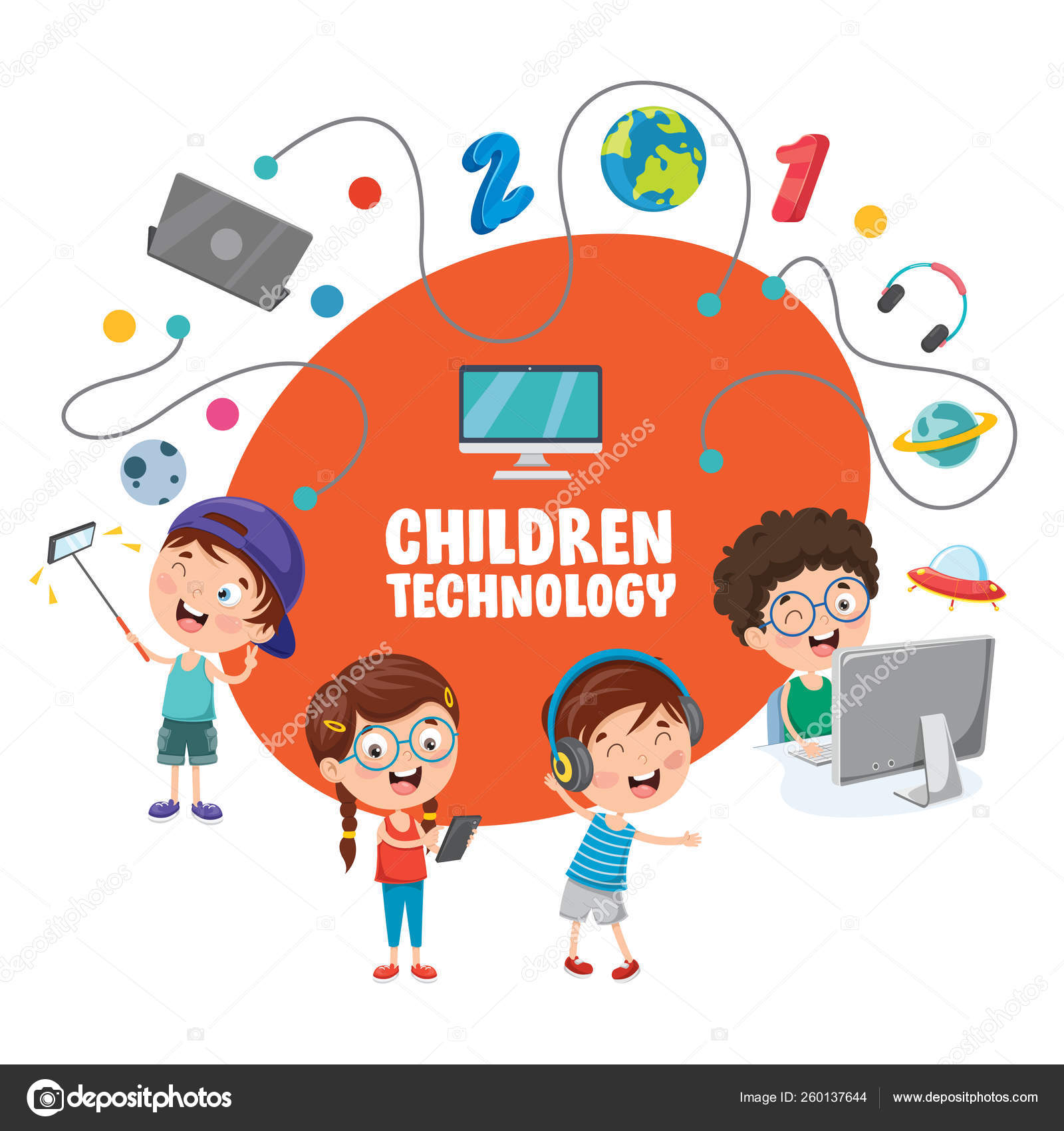 Vector Illustration Children Technology Stock Vector Image by ©yusufdemirci #260137644 Vector Illustration Children Technology Stock Vector Image by ©yusufdemirci #260137644