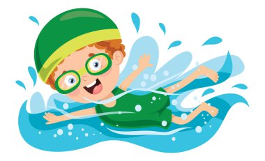 Yaz Çocukları Vektör İllüstrasyon