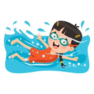 Yaz Çocukları Vektör İllüstrasyon