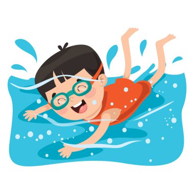 Yaz Çocukları Vektör İllüstrasyon