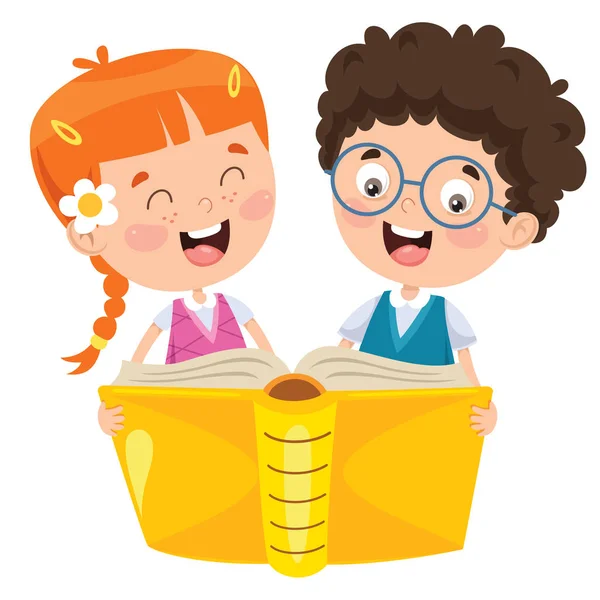 Vector Illustration Children Education - Stok Vektor