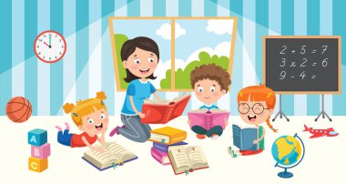 Sınıfın vektör illüstrasyonu