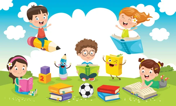 Εκπαίδευση Παιδιών Μικρής Σχολικής Ηλικίας — Διανυσματικό Αρχείο