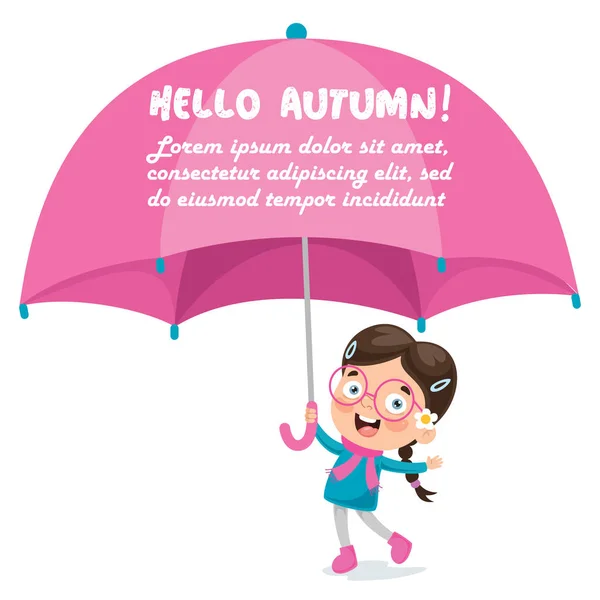 Vector Illustration Autumn Season - Stok Vektor