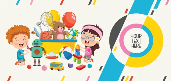 Bannière Abstraite Colorée Pour Éducation Des Enfants — Image vectorielle