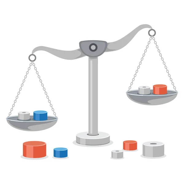 Escalas Justiça Balança Peso — Vetor de Stock