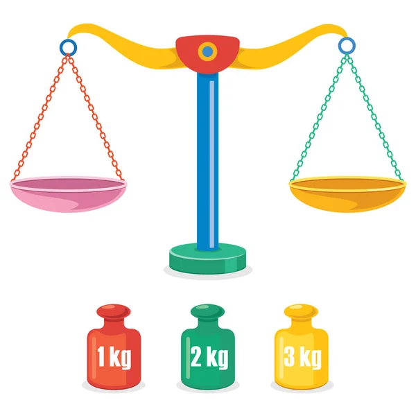 正義の尺度 重量バランス — ストックベクタ
