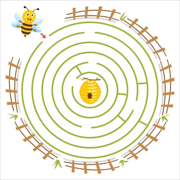 Labyrinth Spiel Illustration Für Kinder — Stockvektor