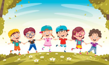 Mutlu Küçük Çocuklar Eğleniyor