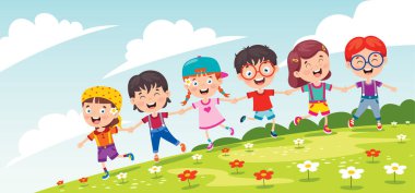 Mutlu Küçük Çocuklar Eğleniyor