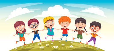 Mutlu Küçük Çocuklar Eğleniyor