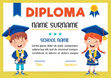 Anaokulu ve İlkokul Çocukları Diploması