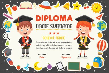 Anaokulu ve İlkokul Çocukları Diploması